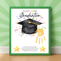 Daycare Graduation Handprint Craft Printable, Daycare Graduation Keepsake, Daycare Graduation Activity for Kids, End of Year Printable, Instant Download