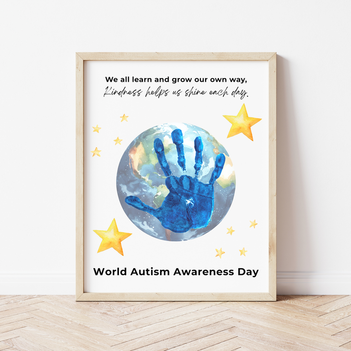 World Autism Awareness Day Handprint Craft Printable | Autism Acceptance Classroom Activity | Inclusive Kids Art Project PDF