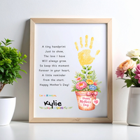 Mother’s Day Handprint Flower Pot Craft Printable | Keepsake Gift for Mom from Kids | Preschool DIY Handprint Art PDF | Happy Mother’s Day Craft