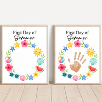 First Day of Summer Handprint Craft Printable | Summer Keepsake Activity for Kids | Preschool Kindergarten Summer Craft