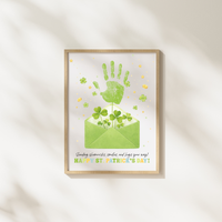 St. Patrick’s Day Handprint Craft Printable | Shamrock Envelope Keepsake Art | Preschool Fine Motor Activity PDF