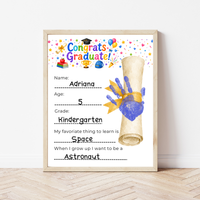 Graduation Interview Printable for Kids, Preschool & Kindergarten Graduation Keepsake, End of Year Memory Craft, Instant Download