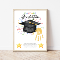 Daycare Graduation Handprint Craft Printable, Daycare Graduation Keepsake, Daycare Graduation Activity for Kids, End of Year Printable, Instant Download