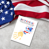 Happy 4th of July Firecracker Handprint Craft Printable | Patriotic Firecracker Handprint Art | Independence Day Keepsake Activity for Kids