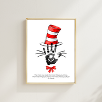 Reading Hat Handprint Craft Printable | Kids Book Week Keepsake Art | Classroom Reading Activity Digital Print
