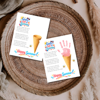 Christian Ice Cream Cone Handprint Craft Printable | God's Gift of Summer Keepsake Activity for Kids | Faith-Based Summer Craft