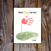 Title Golf Handprint Craft for Dad, Best Dad by Par Printable, Father’s Day Golf Keepsake from Kids, Golf Lover Dad Gift