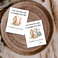 Baseball Handprint Craft for Grandpa, I Hit a Home Run with a Grandpa Like You Printable, Father’s Day Baseball Keepsake from Kids