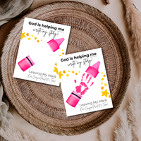 God Is Helping Me Write My Story Handprint Craft Printable | Christian Back to School Keepsake Bundle | Crayon Handprint Activity for Kids
