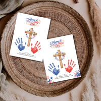 Christian July 4th Handprint Craft Printable, America 250 Faith-Based Patriotic Keepsake Activity for Kids
