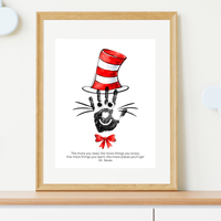 Reading Hat Handprint Craft Printable | Kids Book Week Keepsake Art | Classroom Reading Activity Digital Print