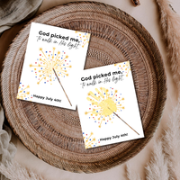 God Picked Me to Walk in His Light Handprint Craft Printable | Christian 4th of July Keepsake | Faith-Based Independence Day Activity