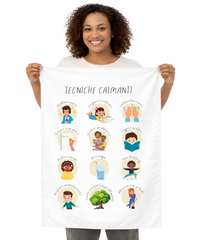 Italian Calming Techniques Wall Tapestry – Emotional Regulation & Language Learning Support