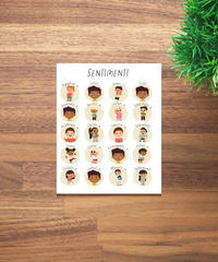 Italian Feelings Poster | Emotional Awareness Chart for Kids | Educational Classroom & Home Wall Art