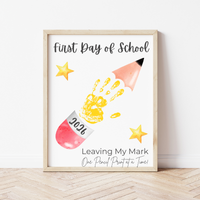 First & Last Day of School Handprint Printable for Kids | School Milestone Keepsake | Leaving My Mark One Pencil Print at a Time