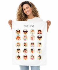 French Feelings Wall Tapestry (Female) – Emotional Awareness & Language Learning Support