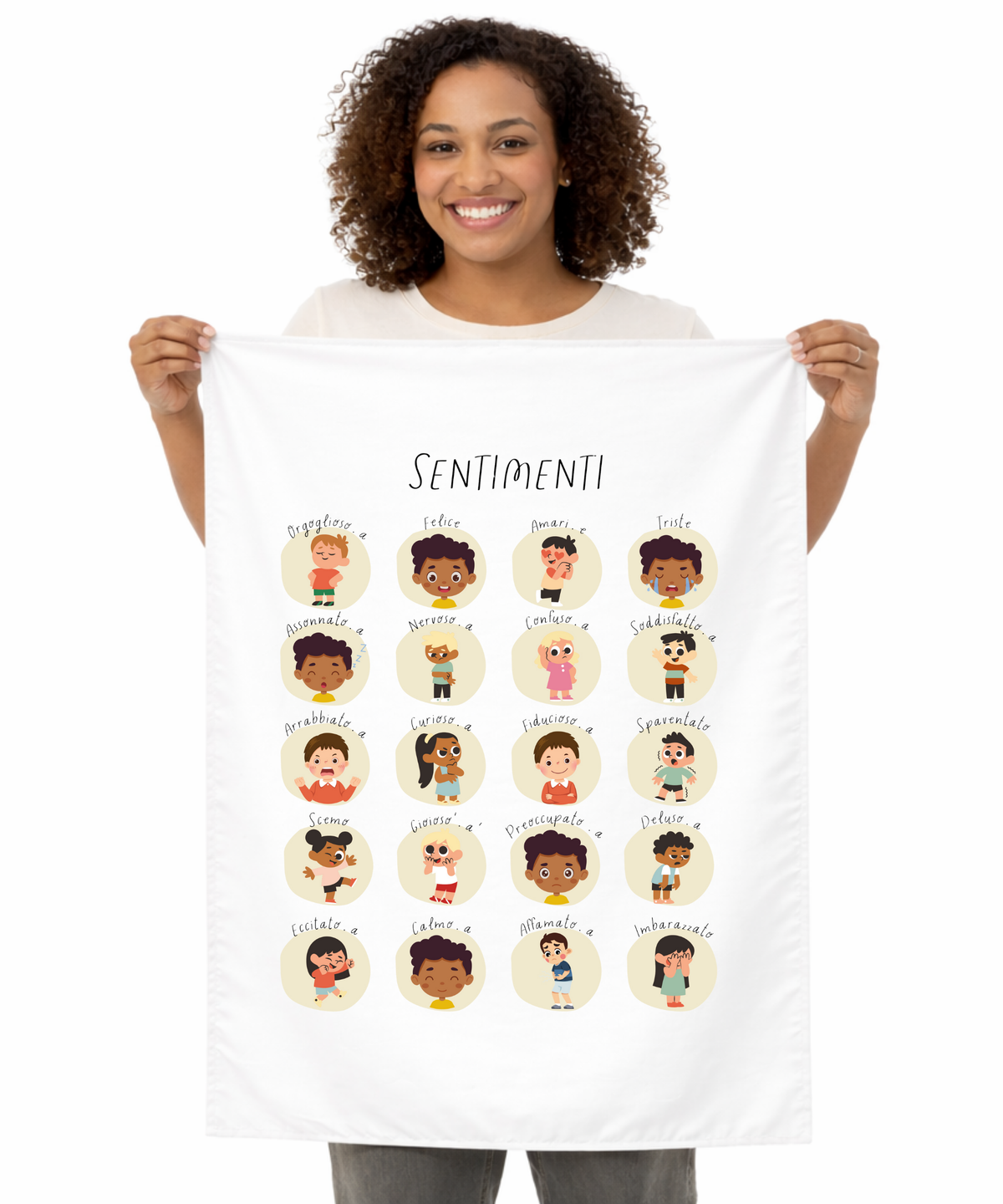 Italian Feelings Wall Tapestry – Emotional Awareness & Language Learning Support