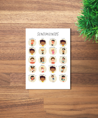 Spanish Feelings Poster | Emotional Awareness Chart for Kids | Educational Classroom & Home Wall Art