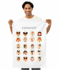 Spanish Feelings Wall Tapestry (Female) – Emotional Awareness & Language Learning Support