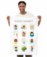 Spanish Calming Techniques Wall Tapestry – Emotional Regulation & Language Learning Support