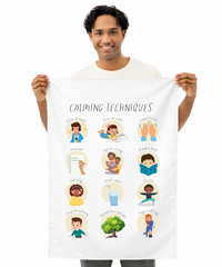Calming Techniques Wall Tapestry – Emotional Regulation & Learning Support