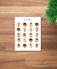 Feelings Chart Poster | Emotional Awareness &amp; Social Emotional Learning Wall Art for Kids