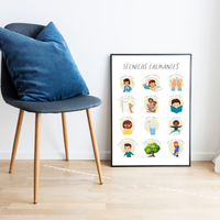Spanish Calming Techniques Poster | Emotional Regulation Chart for Kids | Educational Classroom & Home Wall Art