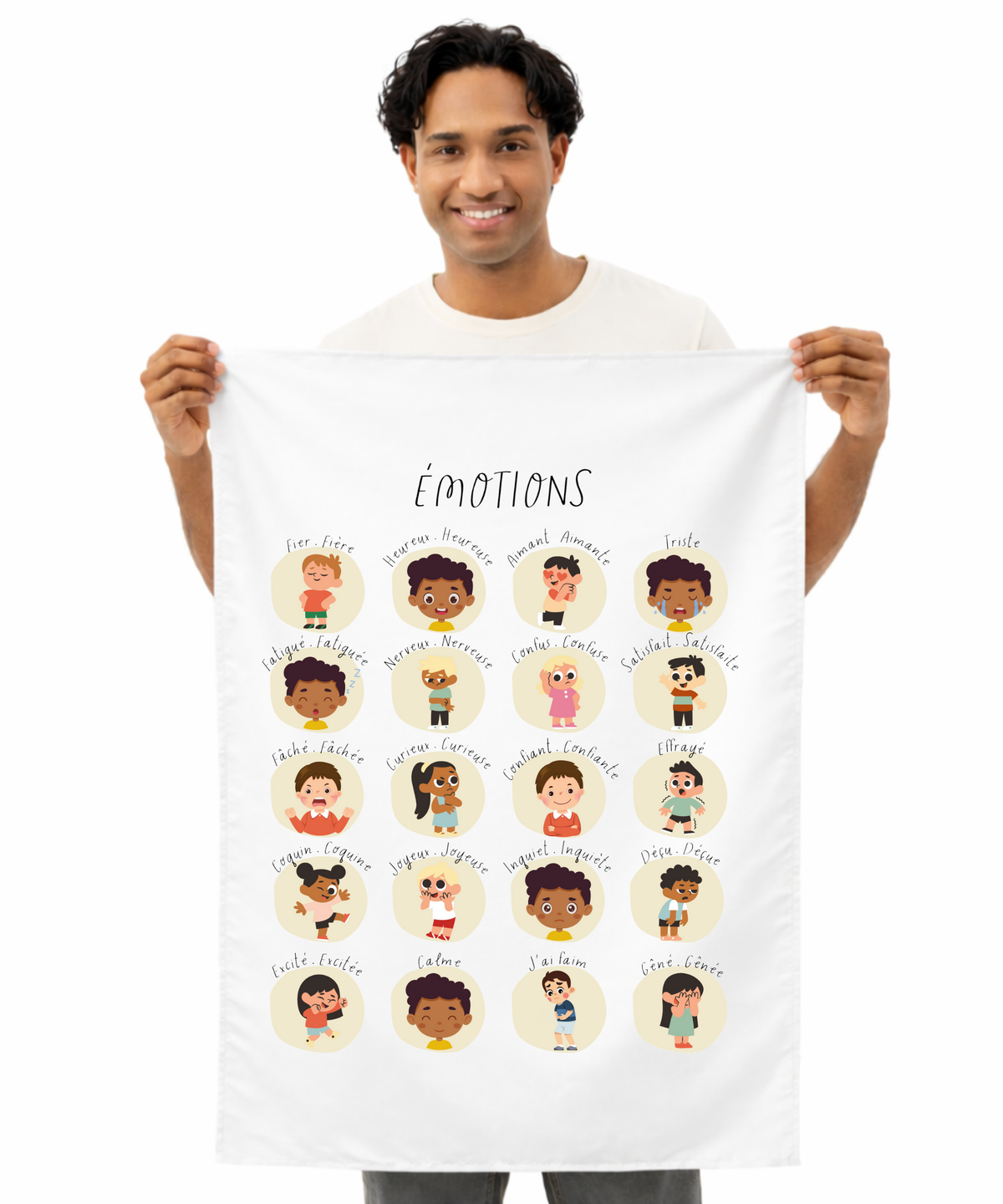 French Feelings Wall Tapestry – Emotional Awareness & Language Learning Support