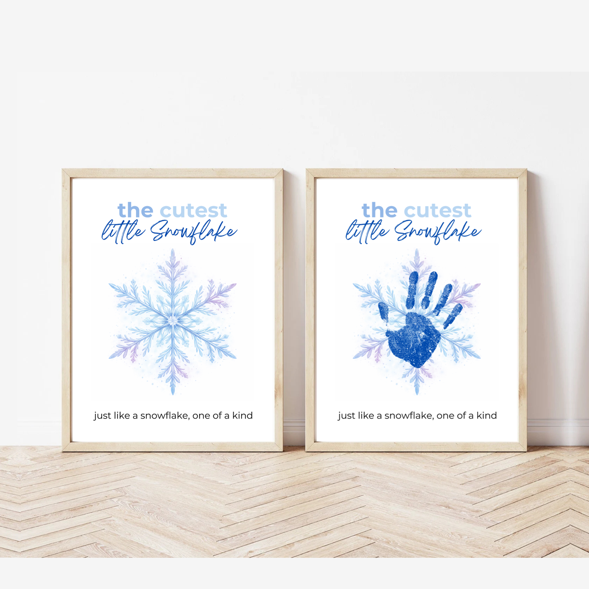 Winter Handprint Snowflake Craft Printable for Kids | Little Snowflake Keepsake Art | One of a Kind Winter Decor PDF