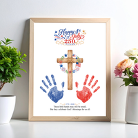 Christian July 4th Handprint Craft Printable, America 250 Faith-Based Patriotic Keepsake Activity for Kids