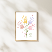 Christian Mother’s Day Handprint Craft Printable | God Picked These Little Hands for You | Mom Grandma Aunt Keepsake Gift | Birthday & Valentine’s Day Printable