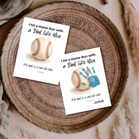 Baseball Handprint Craft for Dad, I Hit a Home Run with a Dad Like You Printable, Father’s Day Baseball Keepsake from Kids