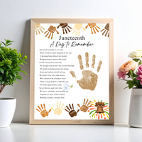 Juneteenth Handprint Craft Printable, Juneteenth Day to Remember Activity, Diversity Keepsake for Kids, Classroom Juneteenth Craft