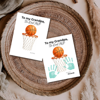 Basketball Grandpa Handprint Craft Printable, To My Grandpa The Real MVP, Basketball Grandpa Birthday Gift, Sports Grandpa Keepsake from Kids