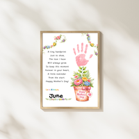 Mother’s Day Handprint Flower Pot Craft Printable | Keepsake Gift for Mom from Kids | Preschool DIY Handprint Art PDF | Happy Mother’s Day Craft