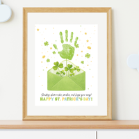 St. Patrick’s Day Handprint Craft Printable | Shamrock Envelope Keepsake Art | Preschool Fine Motor Activity PDF