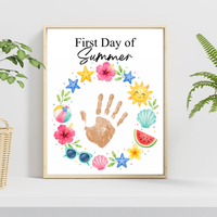 First Day of Summer Handprint Craft Printable | Summer Keepsake Activity for Kids | Preschool Kindergarten Summer Craft