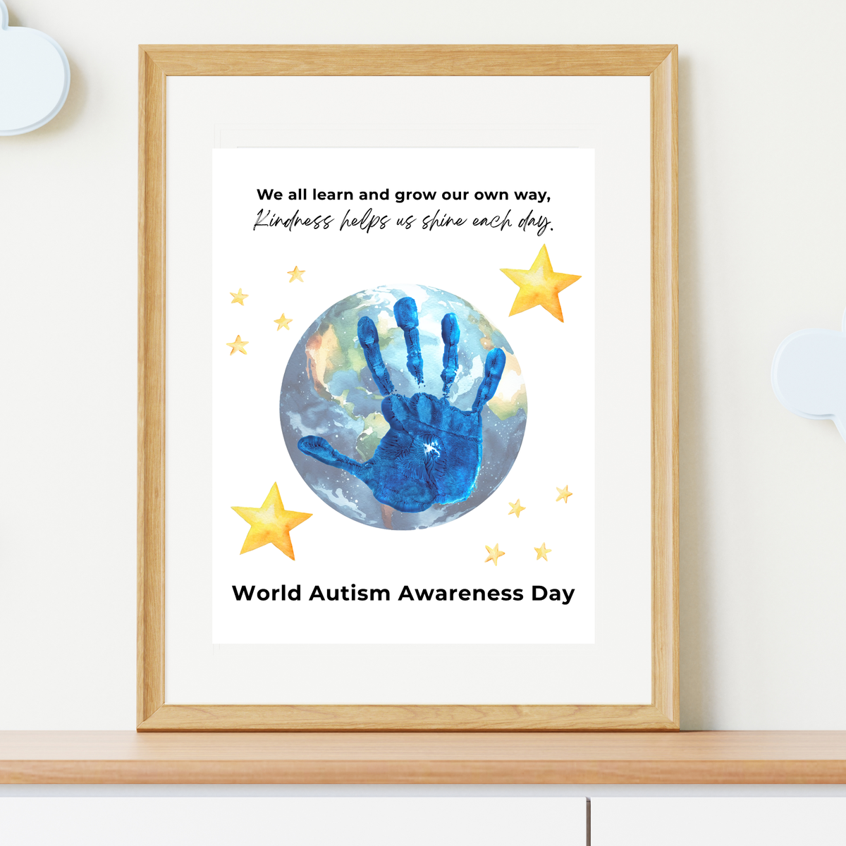 World Autism Awareness Day Handprint Craft Printable | Autism Acceptance Classroom Activity | Inclusive Kids Art Project PDF