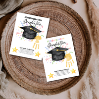 Christian Kindergarten Graduation Handprint Craft Printable | Graduation Keepsake | God Leads My Journey Kinder Graduation Art | End of Year DIY PDF