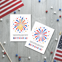 Happy 4th of July Firework Handprint Craft Printable | Patriotic Fireworks Handprint Art | Independence Day Keepsake Activity for Kids