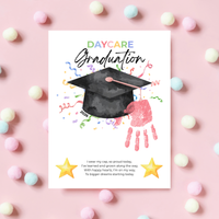 Daycare Graduation Handprint Craft Printable, Daycare Graduation Keepsake, Daycare Graduation Activity for Kids, End of Year Printable, Instant Download
