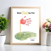 Title Golf Handprint Craft for Dad, Best Dad by Par Printable, Father’s Day Golf Keepsake from Kids, Golf Lover Dad Gift