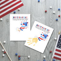 Happy 4th of July Firecracker Handprint Craft Printable | Patriotic Firecracker Handprint Art | Independence Day Keepsake Activity for Kids