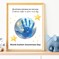 World Autism Awareness Day Handprint Craft Printable | Autism Acceptance Classroom Activity | Inclusive Kids Art Project PDF