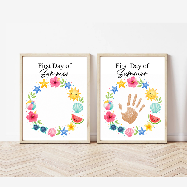 First Day of Summer Handprint Craft Printable | Summer Keepsake Activity for Kids | Preschool Kindergarten Summer Craft