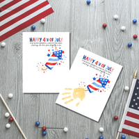 Christian 4th of July Firecracker Handprint Craft Printable | God Bless America Handprint Art | Faith-Based Independence Day Keepsake for Kids