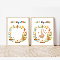First Day of VBS Handprint Craft Printable | Vacation Bible School Keepsake | Christian Summer Church Activity