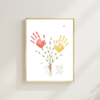 Christian Mother’s Day Handprint Craft Printable | God Picked These Little Hands for You | Mom Grandma Aunt Keepsake Gift | Birthday & Valentine’s Day Printable