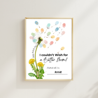Mother’s Day Dandelion Handprint Craft Printable | I Couldn’t Wish for a Better Mom Keepsake | Preschool DIY Mother’s Day Gift | Kids Fingerprint Art PDF