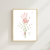 Mother’s Day Handprint Flower Craft Printable | Mom Grandma Aunt Keepsake Gift | Birthday & Valentine’s Day Handprint Bouquet | Preschool DIY Printable